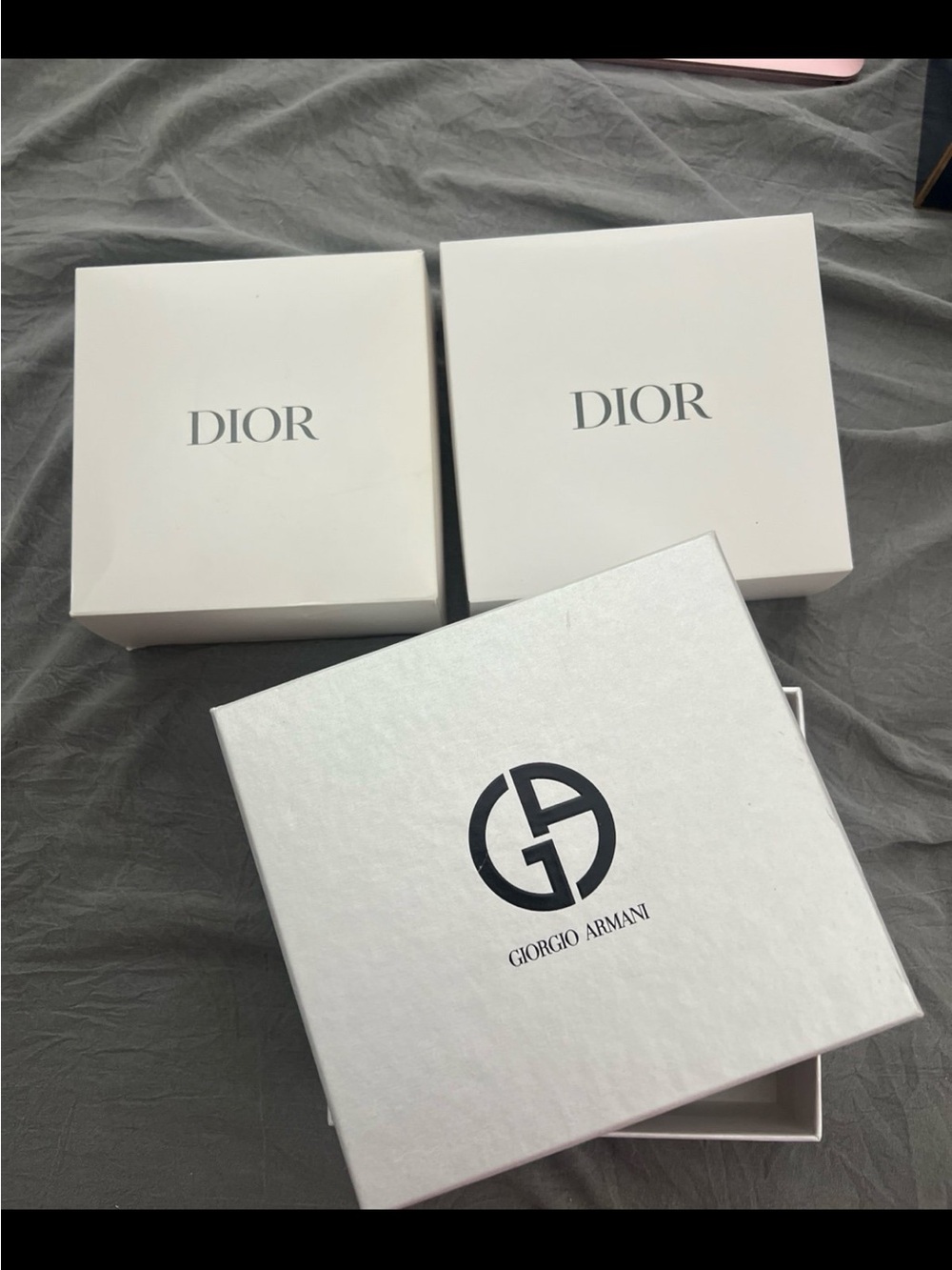 Giorgio Armani Men's Accessory Box - White with Black Logo